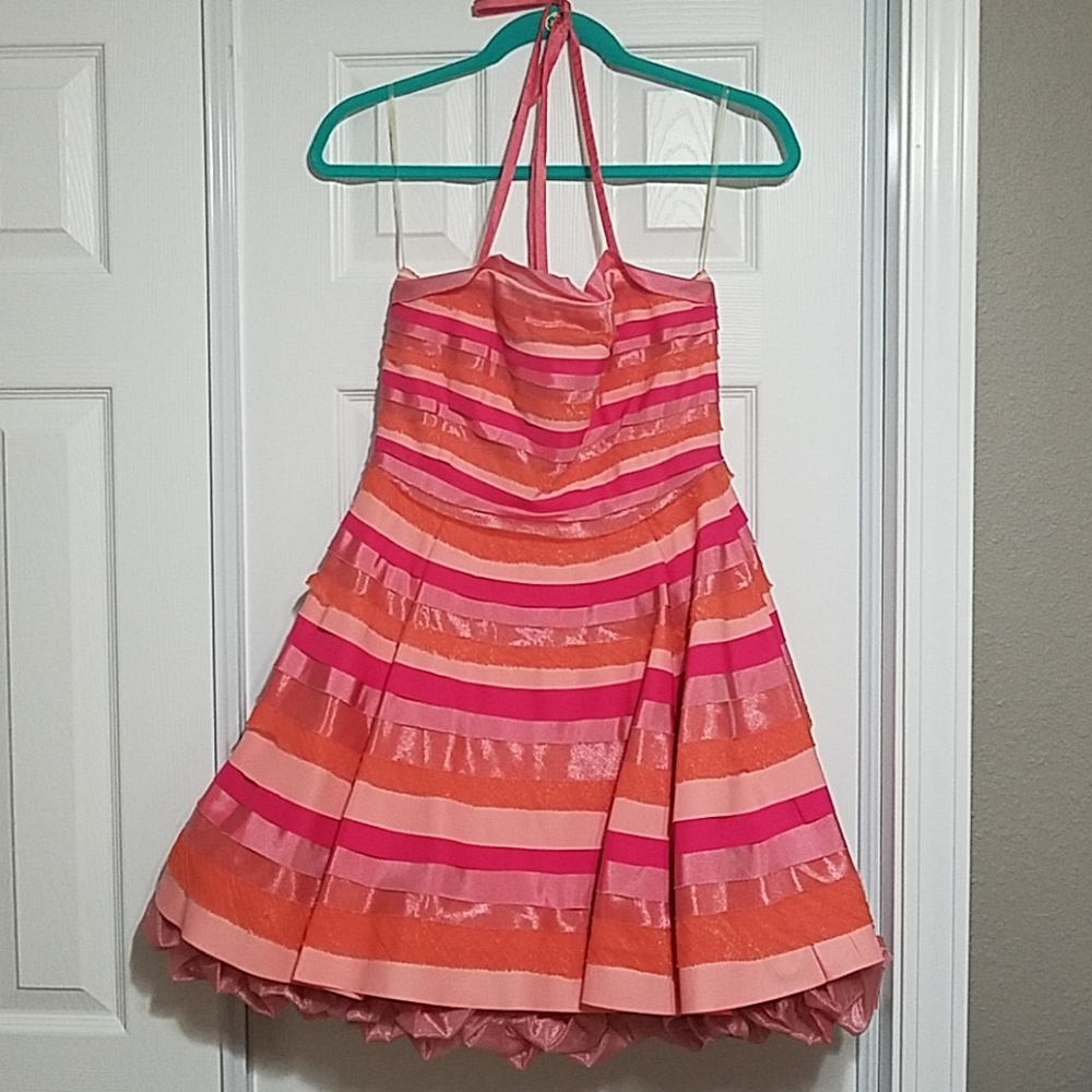 Alice+Olivia Hot Pink Party Dress - Picture 2 of 9